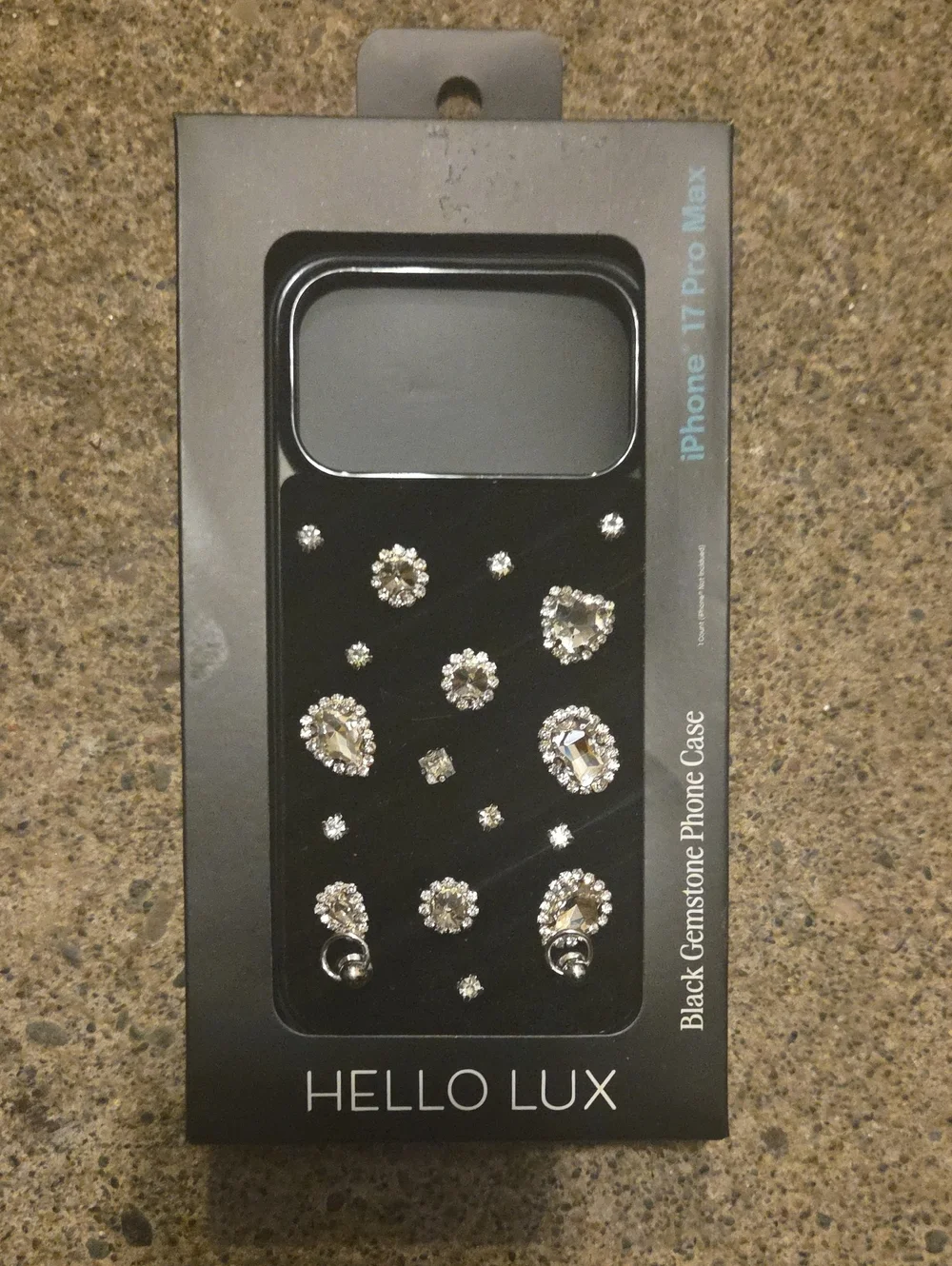 Black Gemstone iPhone Case for iPhone 17 Pro Max